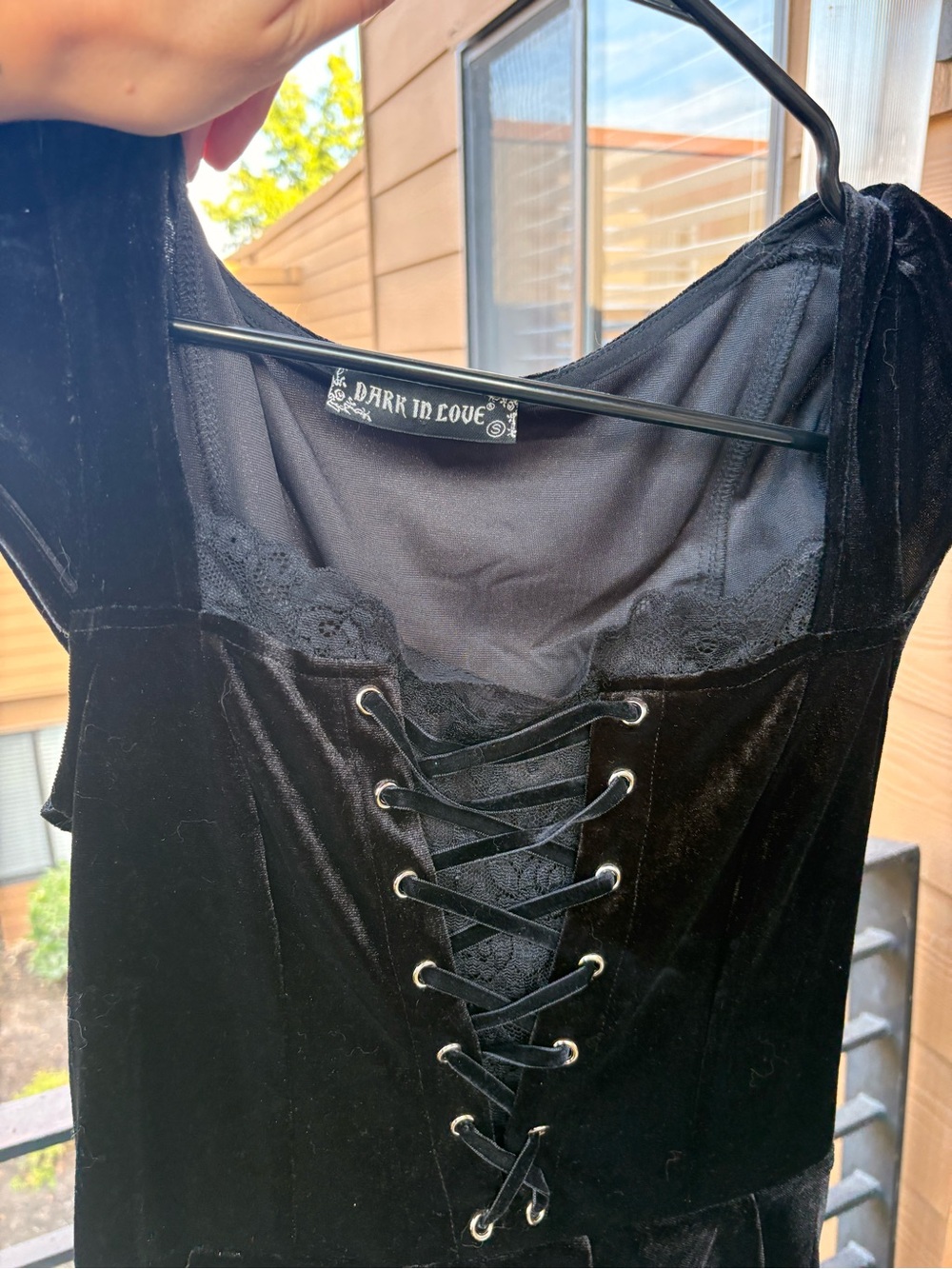 ๐ค black vampire y2k vibes lace up gothic party dress ๐ค - Picture 3 of 10
